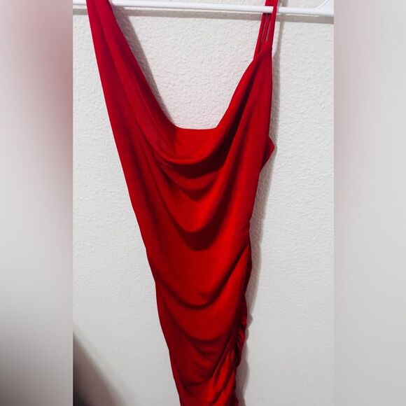 JLUXLABEL Wojek Slinky body-con midi red dress Size Small NWT - Picture 2 of 13